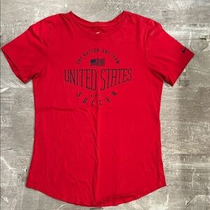 Nike USA Soccer Red  Tee Shirt - Size M (fitted)
